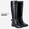 imageVepose Womens 949 Knee High BootsTall Riding Boots Low Heel with Wide CalfHigh Knee948black