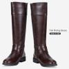 imageVepose Womens 949 Knee High BootsTall Riding Boots Low Heel with Wide CalfKnee High948brownDark Brown