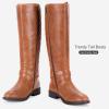 imageVepose Womens 949 Knee High BootsTall Riding Boots Low Heel with Wide CalfTall Boots949brown