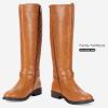 imageVepose Womens 949 Knee High BootsTall Riding Boots Low Heel with Wide CalfTall Boots949camel