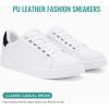 imageVepose Womens Walking Casual Sneakers Dressy Arch Support Comfortable Low Top Tennis Lace Up 8003 ShoesAwhite Black8003
