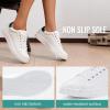 imageVepose Womens Walking Casual Sneakers Dressy Arch Support Comfortable Low Top Tennis Lace Up 8003 ShoesAwhite Black8003
