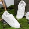 imageVepose Womens Walking Casual Sneakers Dressy Arch Support Comfortable Low Top Tennis Lace Up 8003 ShoesAwhite8003