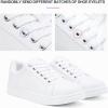 imageVepose Womens Walking Casual Sneakers Dressy Arch Support Comfortable Low Top Tennis Lace Up 8003 ShoesAwhite8003