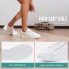 imageVepose Womens Walking Casual Sneakers Dressy Arch Support Comfortable Low Top Tennis Lace Up 8003 ShoesAwhite8003