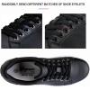 imageVepose Womens Walking Casual Sneakers Dressy Arch Support Comfortable Low Top Tennis Lace Up 8003 ShoesBblack8003 Leather
