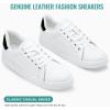 imageVepose Womens Walking Casual Sneakers Dressy Arch Support Comfortable Low Top Tennis Lace Up 8003 ShoesBwhite Black8003 Leather