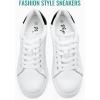 imageVepose Womens Walking Casual Sneakers Dressy Arch Support Comfortable Low Top Tennis Lace Up 8003 ShoesBwhite Black8003 Leather
