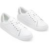 imageVepose Womens Walking Casual Sneakers Dressy Arch Support Comfortable Low Top Tennis Lace Up 8003 ShoesBwhite Grey8003 Leather