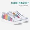 imageVepose Womens Walking Casual Sneakers Dressy Arch Support Comfortable Low Top Tennis Lace Up 8003 ShoesCrainbow8003 Glitter