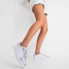 imageVepose Womens Walking Casual Sneakers Dressy Arch Support Comfortable Low Top Tennis Lace Up 8003 ShoesCsilver8003 Glitter