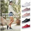 imageVepose Womens Walking Casual Sneakers Dressy Arch Support Comfortable Low Top Tennis Lace Up 8003 ShoesDblack8005