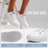imageVepose Womens Walking Casual Sneakers Dressy Arch Support Comfortable Low Top Tennis Lace Up 8003 ShoesDwhite8005