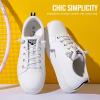imageVepose Womens Walking Casual Sneakers Dressy Arch Support Comfortable Low Top Tennis Lace Up 8003 ShoesDwhite8005