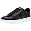 imageVepose Womens Walking Casual Sneakers Dressy Arch Support Comfortable Low Top Tennis Lace Up 8003 ShoesCblack8003 Glitter