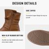imageVepose Womens Slouch Ankle Flat Boots Fashion Short Low Heel Zipper 939A BootiesBrown Puzipper 939a