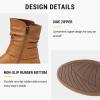 imageVepose Womens Slouch Ankle Flat Boots Fashion Short Low Heel Zipper 939A BootiesCamel Puzipper 939a