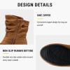 imageVepose Womens Slouch Ankle Flat Boots Fashion Short Low Heel Zipper 939A BootiesCamelzipper 939a