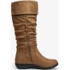 imageVepose Womens 942 Knee High Boots Suede Slouch Flat Comfort BootsSlouch Suede Boots942camel