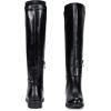 imageVepose Womens 9662 Knee High Boots Casual Tall Riding Boots Low Flat Heel Wide Calf and Inner ZipperKnee High Boots9662black Pu