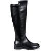 imageVepose Womens 9662 Knee High Boots Casual Tall Riding Boots Low Flat Heel Wide Calf and Inner ZipperKnee High Boots9662black Pu