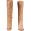 imageVepose Womens 9662 Knee High Boots Casual Tall Riding Boots Low Flat Heel Wide Calf and Inner ZipperKnee High Boots9662sand