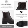 imageVepose Womens Ankle Boots Combat Lace up Booties with Inside ZipperChelsea Laces916dark Tan