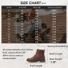 imageVepose Womens Ankle Boots Lace up Flat Fashion Combat Booties Low HeelAnkle Booties910cognac