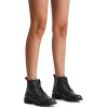 imageVepose Womens Ankle Boots Lace up Flat Fashion Combat Booties Low HeelLeather Booties910lblack