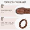 imageVepose Womens Combat Ankle Boots Lace up Classic Short Low Heel Zipper 9623 BootiesYellow Brownclassic Boots9623