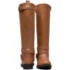 imageVepose Womens Riding Knee High Boots Calf Tall Stretch Retro Low Heel 952 Boots with ZipperCamel Brownriding Retro 952