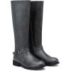 imageVepose Womens Riding Knee High Boots Calf Tall Stretch Retro Low Heel 952 Boots with ZipperGreyknitting Boots 955