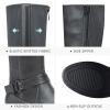 imageVepose Womens Riding Knee High Boots Calf Tall Stretch Retro Low Heel 952 Boots with ZipperGreyknitting Boots 955