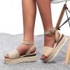 imageVepose Womens 400A Platform Wedge Sandals Summer Espadrilles Sandals with Ankle StrapEspadrilles400anude Nubuck