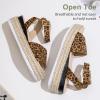 imageVepose Womens 400A Platform Wedge Sandals Summer Espadrilles Sandals with Ankle StrapSummer Sandal400aleopard