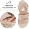 imageVepose Womens 876 Cute Platform Wedge Sandals Open Toe Espadrilles Sandals with Double Elastic StrapCute Espadrilles876blush