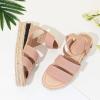 imageVepose Womens 876 Cute Platform Wedge Sandals Open Toe Espadrilles Sandals with Double Elastic StrapCute Espadrilles876blush