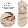 imageVepose Womens 876 Cute Platform Wedge Sandals Open Toe Espadrilles Sandals with Double Elastic StrapCute Espadrilles876nude