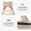 imageVepose Womens 876 Cute Platform Wedge Sandals Open Toe Espadrilles Sandals with Double Elastic StrapCute Espadrilles876nude