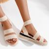 imageVepose Womens 876 Cute Platform Wedge Sandals Open Toe Espadrilles Sandals with Double Elastic StrapCute Espadrilles876nude