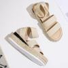 imageVepose Womens 876 Cute Platform Wedge Sandals Open Toe Espadrilles Sandals with Double Elastic StrapCute Espadrilles876nude