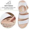 imageVepose Womens 876 Cute Platform Wedge Sandals Open Toe Espadrilles Sandals with Double Elastic StrapCute Espadrilles876white