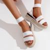 imageVepose Womens 876 Cute Platform Wedge Sandals Open Toe Espadrilles Sandals with Double Elastic StrapCute Espadrilles876white