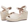 imageVepose Womens 880 Wedge Sandals Peep Toe 33quot Inch High Heel Platform Espadrilles Sandals with Ankle BuckleHigh Wedge880beige