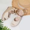 imageVepose Womens 880 Wedge Sandals Peep Toe 33quot Inch High Heel Platform Espadrilles Sandals with Ankle BuckleHigh Wedge880beige