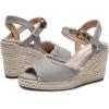 imageVepose Womens 880 Wedge Sandals Peep Toe 33quot Inch High Heel Platform Espadrilles Sandals with Ankle BuckleHigh Wedge880grey