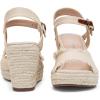imageVepose Womens 880 Wedge Sandals Peep Toe 33quot Inch High Heel Platform Espadrilles Sandals with Ankle BuckleHigh Wedge880natural