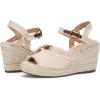 imageVepose Womens 880 Wedge Sandals Peep Toe 33quot Inch High Heel Platform Espadrilles Sandals with Ankle BuckleHigh Wedge880natural