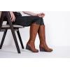 imageVepose Womens 9652 Knee High Boots Wedge Calf Boot with Side ZipperWedge Knee Boots9652brown