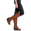 imageVepose Womens 9652 Knee High Boots Wedge Calf Boot with Side ZipperWedge Knee Boots9652brown
